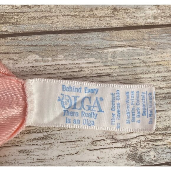 Vintage Olga Nightgown Robe Pink Nylon Lace Long Sleeve Style 9737 Size S USA - Picture 6 of 12